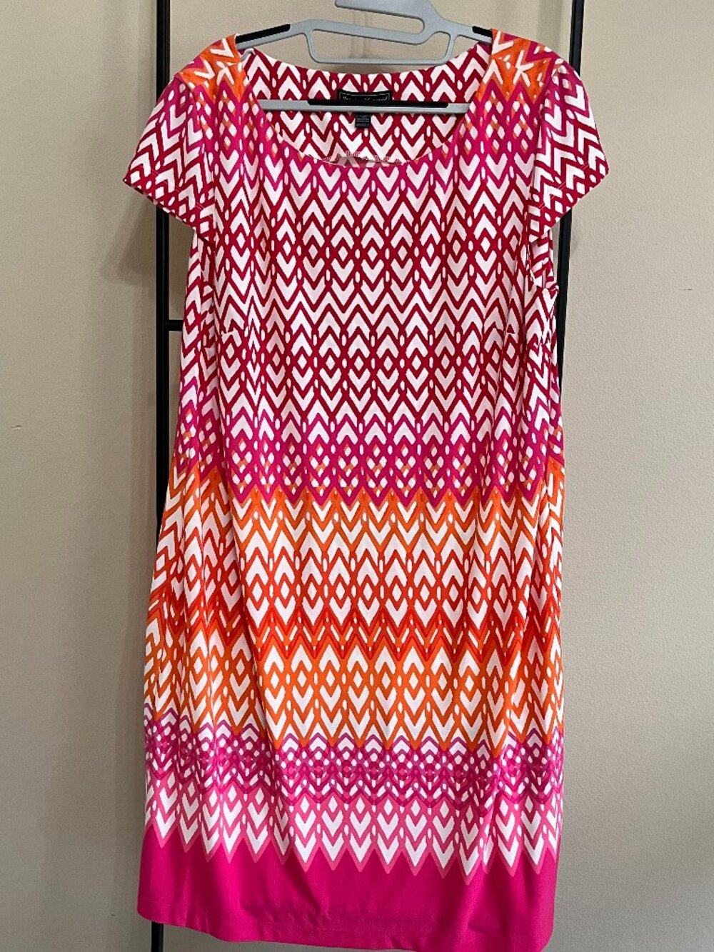 Jessica Howard Chevron Shift Dress Summer Vacation XL
